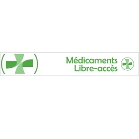 Habillage haut de gondole "médicament libre accès" vert 70x10 cm